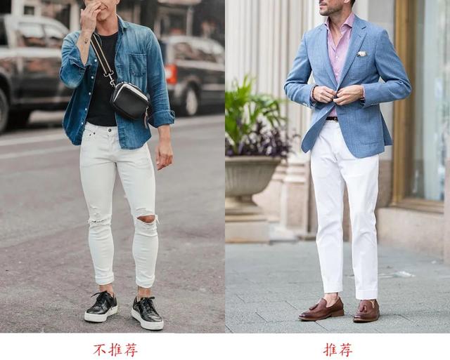 能穿好白色裤子的男人，魅力都不会差！这样穿造型优雅时髦